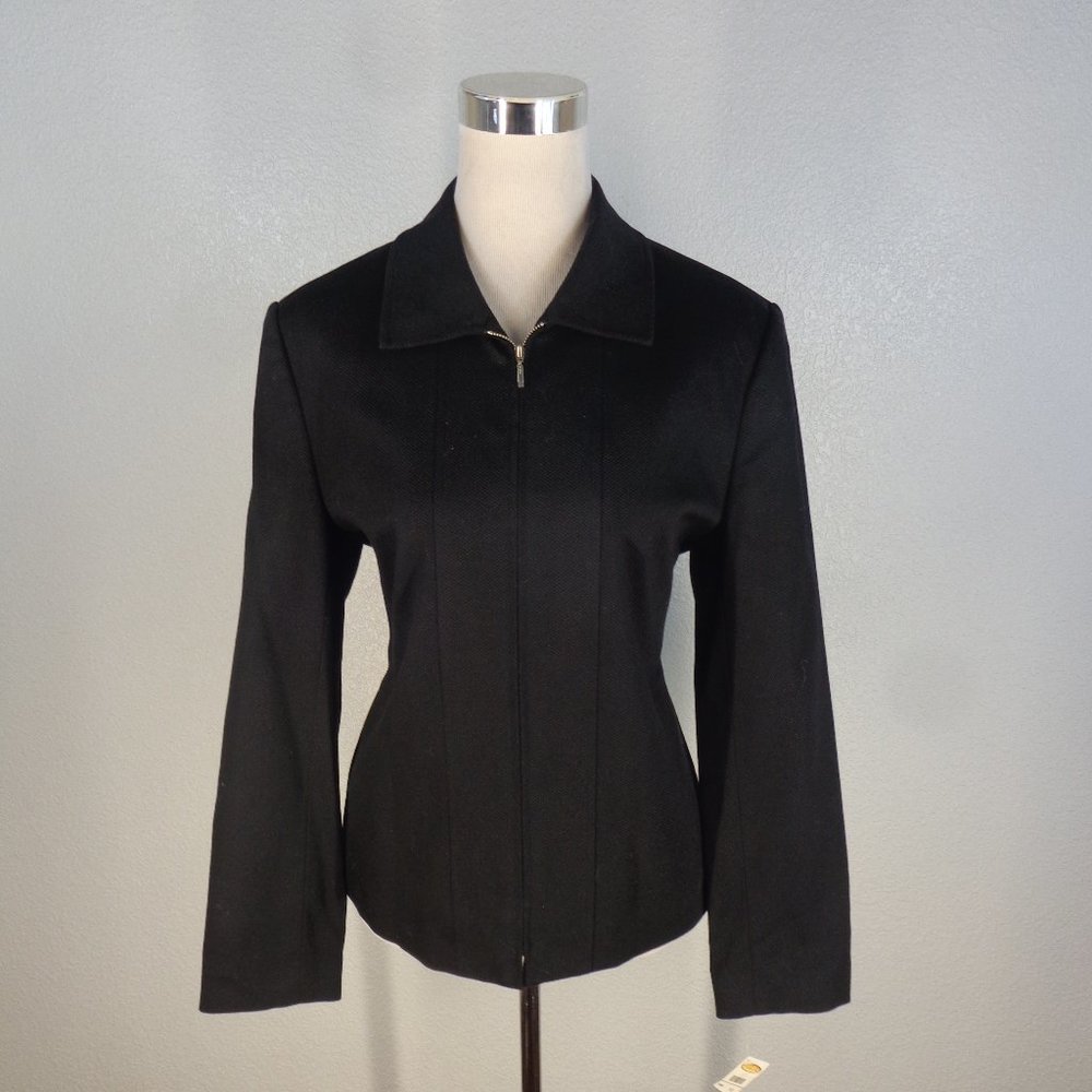 NWT Talbots Black Full Zip Jacket Women